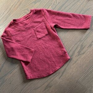Cat & Jack Maroon Long Sleeve Gondola T-shirt | 2T